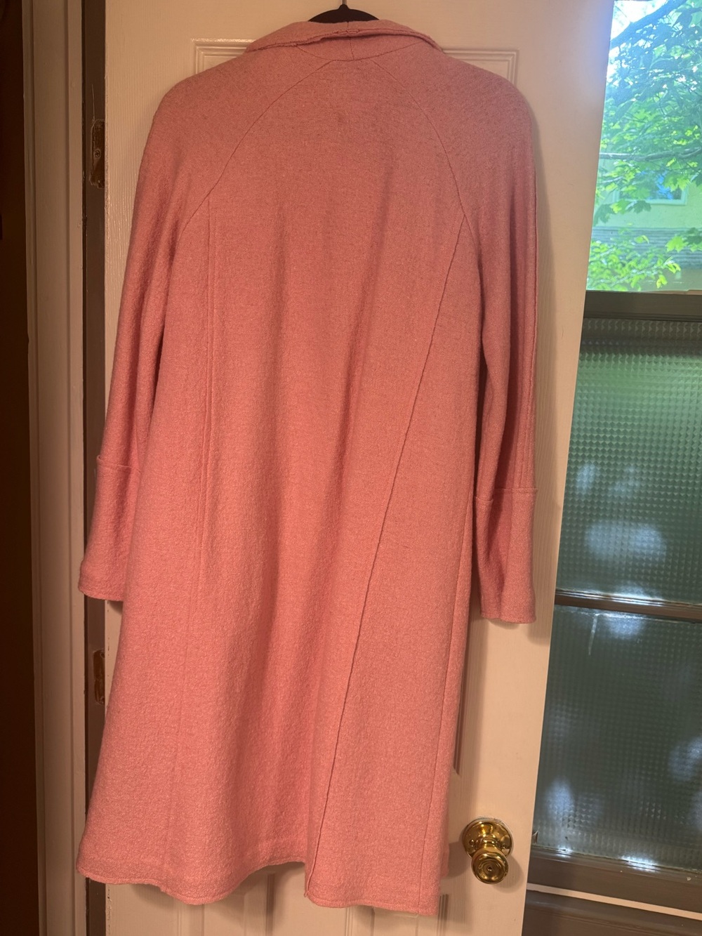 TAHARI Mauve Pink Wool Blend Open Front Coat - Picture 8 of 9